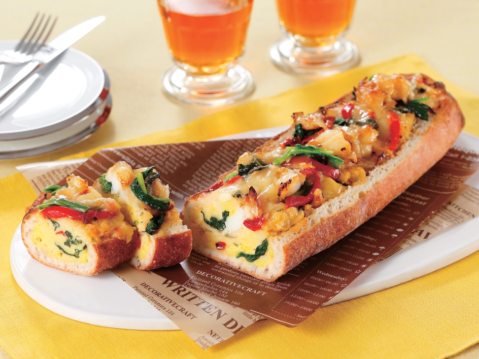 まるごとバゲットキッシュ  タラ＆ほうれん草