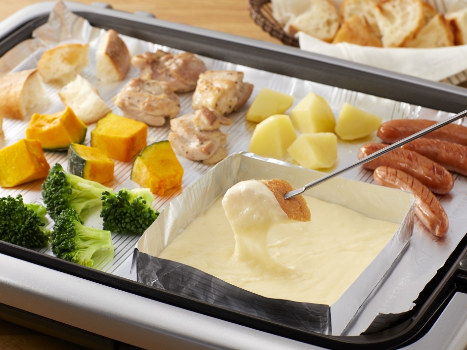 ホットプレートで！チーズフォンデュ