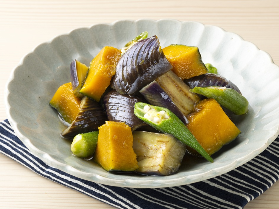 夏野菜の揚げびたし風