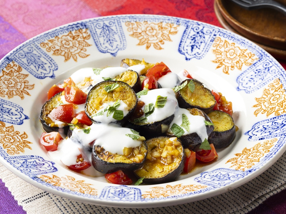 フライパン焼きなすのスパイシーサラダ