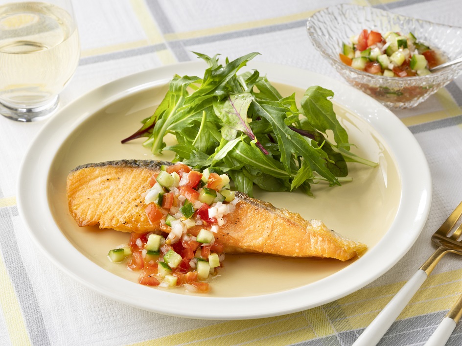 サーモンのラビゴットソース