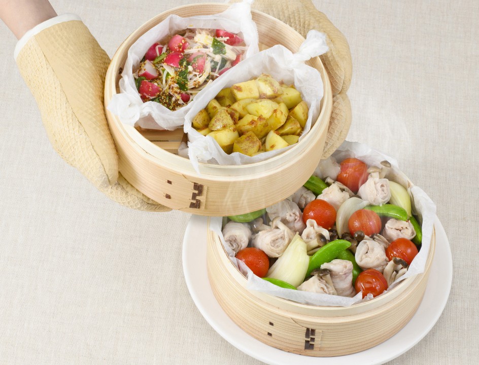 せいろでほったらかし調理　春野菜のヘルシー蒸しメニュー