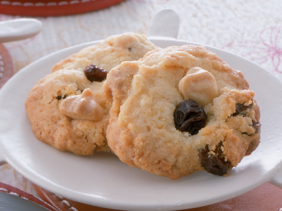 ホワイトチョコのレーズンドロップクッキー